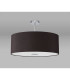 Baymont Polished Chrome E27 Semi Flush With 60cm x 22cm Faux Silk Shade Black/White Laminate-13