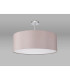 Baymont Polished Chrome E27 Semi Flush With 60cm x 22cm Faux Silk Shade Grey/White Laminate-13