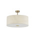 Baymont Antique Brass E27 Semi Flush With 60cm x 22cm Faux Silk Shade Ivory Pearl/White Laminate-4