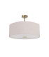 Baymont Antique Brass E27 Semi Flush With 60cm x 22cm Dual Faux Silk Shade Nude Beige/Moonlight-4
