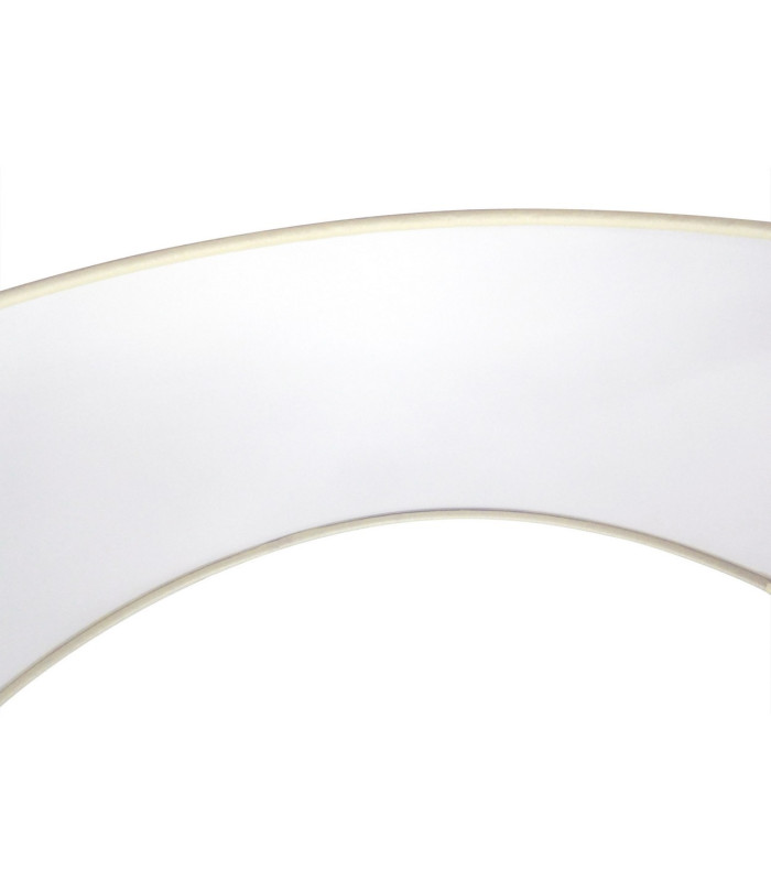 Baymont Antique Brass E27 Semi Flush With 60cm x 22cm Faux Silk Shade Ivory Pearl/White Laminate-10