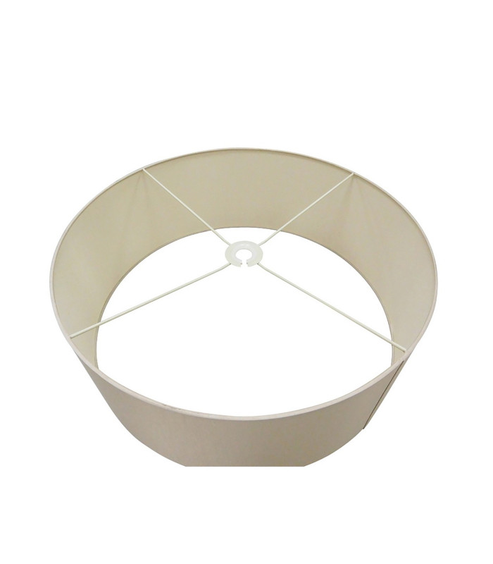 Baymont Antique Brass E27 Semi Flush With 60cm x 22cm Dual Faux Silk Shade Nude Beige/Moonlight-8