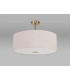 Baymont Antique Brass E27 Semi Flush With 60cm x 22cm Dual Faux Silk Shade Nude Beige/Moonlight-13