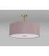 Baymont Antique Brass E27 Semi Flush With 60cm x 22cm Dual Faux Silk Shade Taupe/Halo Gold-13