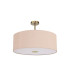 Baymont Antique Brass E27 Semi Flush With 60cm x 22cm Dual Faux Silk Shade Antique Gold/Ruby-4