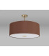 Baymont Antique Brass E27 Semi Flush With 60cm x 22cm Dual Faux Silk Shade Raw Cocoa/Grecian Bronze-13