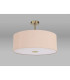 Baymont Antique Brass E27 Semi Flush With 60cm x 22cm Dual Faux Silk Shade Antique Gold/Ruby-13