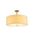 Baymont Satin Nickel E27 Semi Flush With 60cm x 22cm Faux Silk Shade Ivory Pearl/White Laminate-1