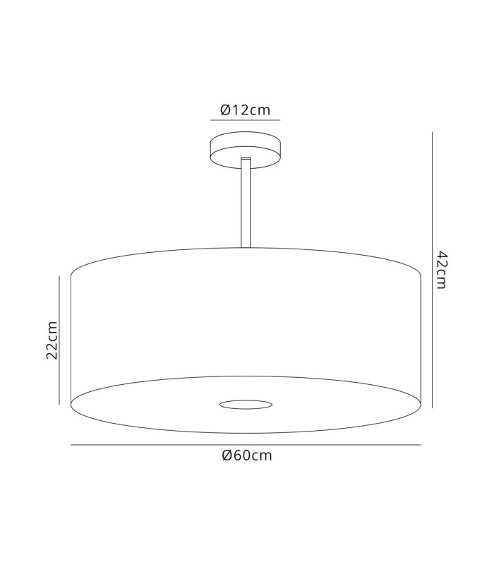 Baymont Satin Nickel E27 Semi Flush With 60cm x 22cm Faux Silk Shade Ivory Pearl/White Laminate-3