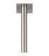 Baymont Satin Nickel E27 Semi Flush With 60cm x 22cm Faux Silk Shade Ivory Pearl/White Laminate-6