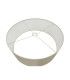 Baymont Satin Nickel E27 Semi Flush With 60cm x 22cm Faux Silk Shade Ivory Pearl/White Laminate-8
