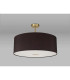 Baymont Antique Brass E27 Semi Flush With 60cm x 22cm Faux Silk Shade Black/White Laminate-13