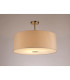 Baymont Satin Nickel E27 Semi Flush With 60cm x 22cm Dual Faux Silk Shade Nude Beige/Moonlight-2