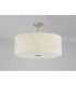 Baymont Satin Nickel E27 Semi Flush With 60cm x 22cm Faux Silk Shade Ivory Pearl/White Laminate-13
