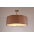 Baymont Satin Nickel E27 Semi Flush With 60cm x 22cm Dual Faux Silk Shade Taupe/Halo Gold-2