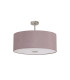 Baymont Satin Nickel E27 Semi Flush With 60cm x 22cm Dual Faux Silk Shade Taupe/Halo Gold-4