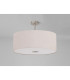 Baymont Satin Nickel E27 Semi Flush With 60cm x 22cm Dual Faux Silk Shade Nude Beige/Moonlight-13