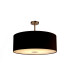 Baymont Satin Nickel E27 Semi Flush With 60cm x 22cm Dual Faux Silk Shade Black/Green Olive-1