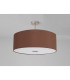 Baymont Satin Nickel E27 Semi Flush With 60cm x 22cm Dual Faux Silk Shade Raw Cocoa/Grecian Bronze-13