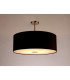 Baymont Satin Nickel E27 Semi Flush With 60cm x 22cm Dual Faux Silk Shade Black/Green Olive-2