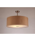 Baymont Satin Nickel E27 Semi Flush With 60cm x 22cm Dual Faux Silk Shade Antique Gold/Ruby-2
