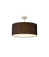 Baymont Satin Nickel E27 Semi Flush With 60cm x 22cm Faux Silk Shade Black/White Laminate-1