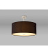 Baymont Satin Nickel E27 Semi Flush With 60cm x 22cm Faux Silk Shade Black/White Laminate-2