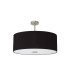 Baymont Satin Nickel E27 Semi Flush With 60cm x 22cm Dual Faux Silk Shade Black/Green Olive-4
