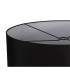 Baymont Satin Nickel E27 Semi Flush With 60cm x 22cm Faux Silk Shade Black/White Laminate-10