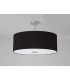 Baymont Satin Nickel E27 Semi Flush With 60cm x 22cm Dual Faux Silk Shade Black/Green Olive-13