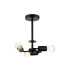 Baymont 25cm Satin Black 3 Light E27 Universal Semi Flush Fixture Suitable For A Vast Selection Of Shades-1