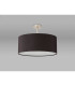Baymont Satin Nickel E27 Semi Flush With 60cm x 22cm Faux Silk Shade Black/White Laminate-13