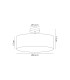 Baymont Polished Chrome 3 Light E27 Drop Flush With 45cm x 15cm Faux Silk Shade Ivory Pearl/White Laminate-3