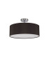 Baymont Polished Chrome 3 Light E27 Drop Flush With 45cm x 15cm Faux Silk Shade Black-4