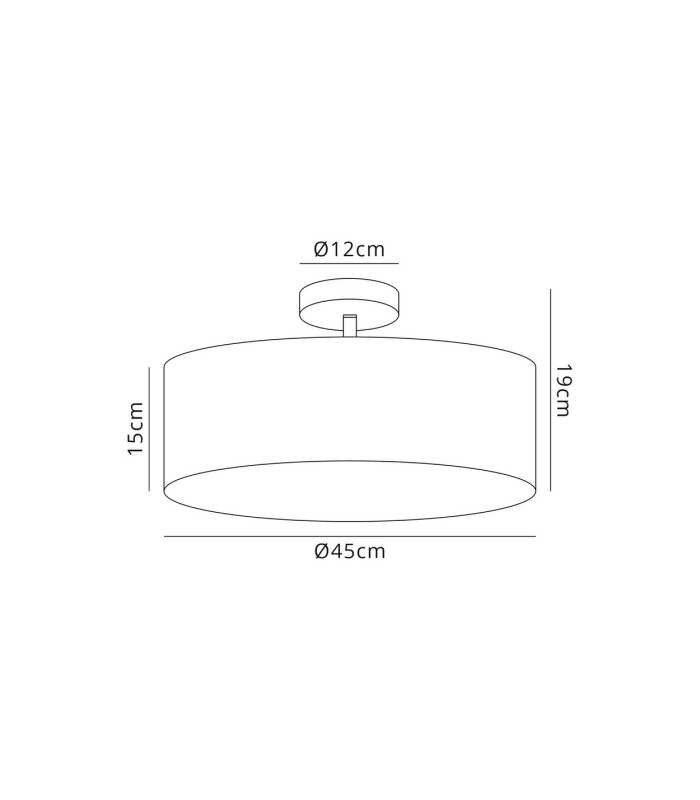 Baymont Polished Chrome 3 Light E27 Drop Flush With 45cm x 15cm Faux Silk Shade Grey-3