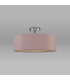 Baymont Polished Chrome 3 Light E27 Drop Flush With 45cm x 15cm Dual Faux Silk Shade Taupe/Halo Gold-11