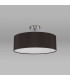 Baymont Polished Chrome 3 Light E27 Drop Flush With 45cm x 15cm Faux Silk Shade Black-11