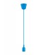 1.5m Suspension Kit 1 Light Blue,90mm Plastic Base and Silicon Lampholder Cover, E27 Max 60W, c, w Ceiling Bracket - 4