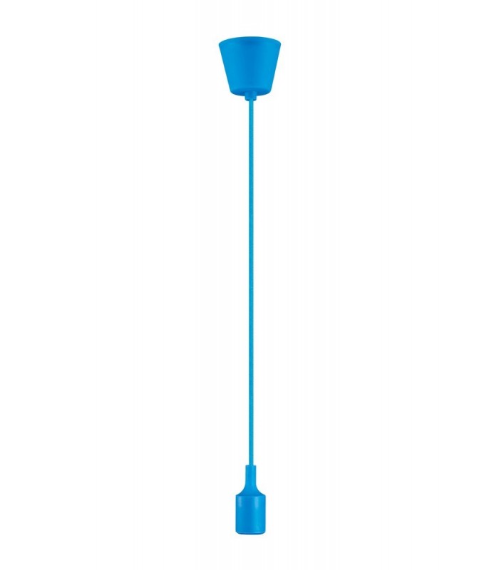 1.5m Suspension Kit 1 Light Blue,90mm Plastic Base and Silicon Lampholder Cover, E27 Max 60W, c, w Ceiling Bracket - 4