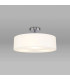 Baymont Polished Chrome 3 Light E27 Drop Flush With 45cm x 15cm Faux Silk Shade White-2