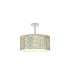 Baymont Polished Chrome 3 Light E27 Semi Flush Fixture With 40cm x 18cm Silver Leaf Shade-1