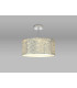 Baymont Polished Chrome 3 Light E27 Semi Flush Fixture With 40cm x 18cm Silver Leaf Shade-2