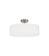 Baymont Polished Chrome 3 Light E27 Drop Flush With 45cm x 15cm Faux Silk Shade White-4