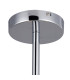 Baymont Polished Chrome 3 Light E27 Semi Flush Fixture With 40cm x 18cm Silver Leaf Shade-7