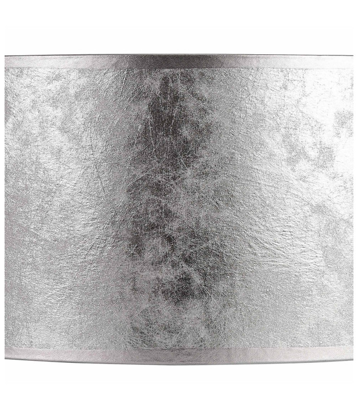 Baymont Polished Chrome 3 Light E27 Semi Flush Fixture With 40cm x 18cm Silver Leaf Shade-9