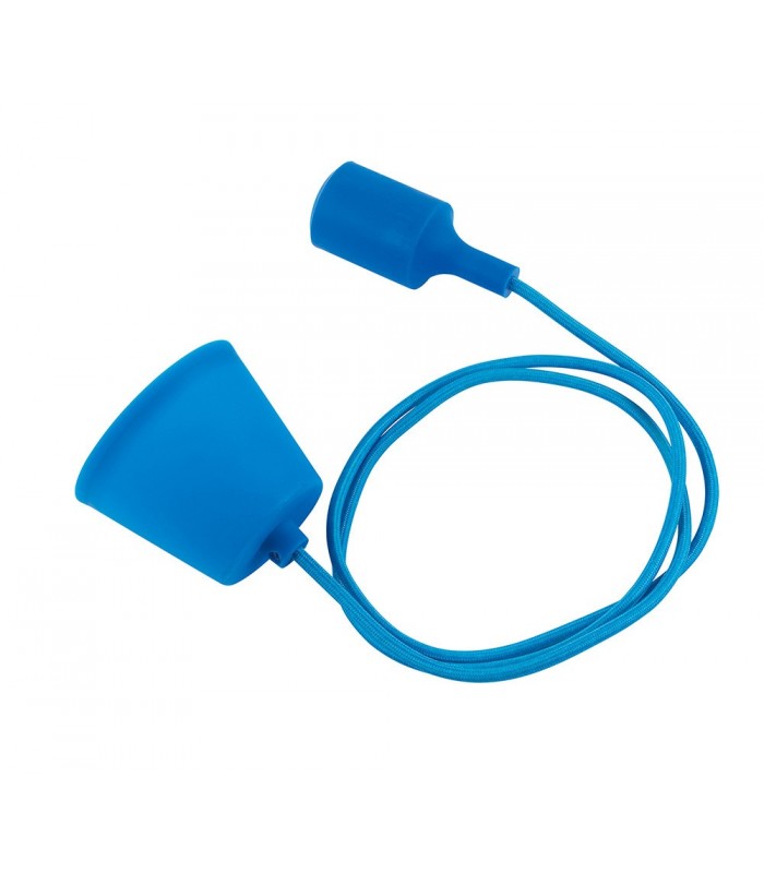 1.5m Suspension Kit 1 Light Blue,90mm Plastic Base and Silicon Lampholder Cover, E27 Max 60W, c, w Ceiling Bracket - 7
