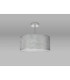 Baymont Polished Chrome 3 Light E27 Semi Flush Fixture With 40cm x 18cm Silver Leaf Shade-11