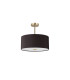 Baymont Antique Brass 3 Light E27 Semi Flush With 40cm x 18cm Faux Silk Shade Black/White Laminate-4