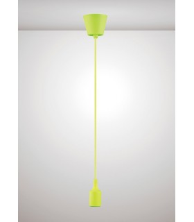 1.5m Suspension Kit 1 Light Green,90mm Plastic Base and Silicon Lampholder Cover, E27 Max 60W, c, w Ceiling Bracket - 2