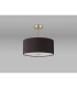 Baymont Antique Brass 3 Light E27 Semi Flush With 40cm x 18cm Faux Silk Shade Black/White Laminate-13